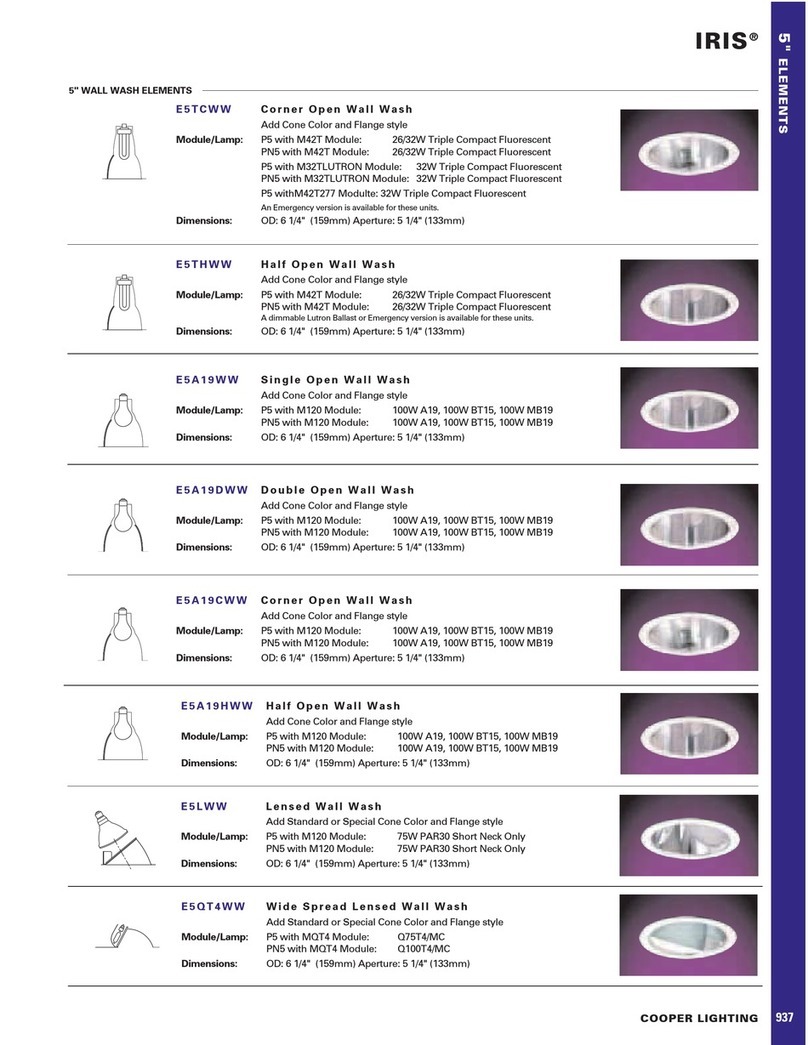 Cooper Lighting IRIS 937 User manual