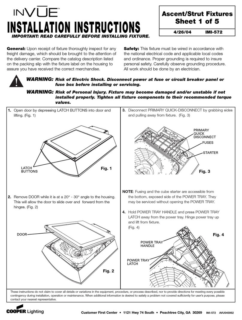 Cooper Lighting INVUE IMI-572 installation instructions Cooper Lighting INVUE IMI-572 installation instructions