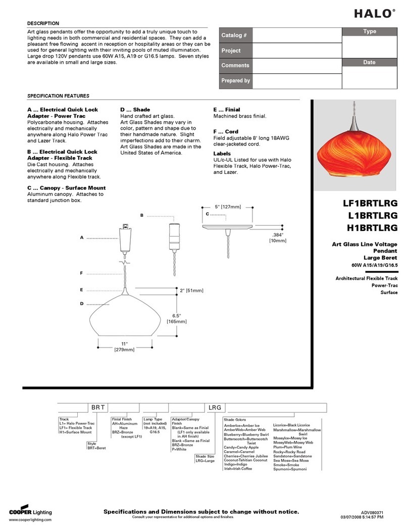 Cooper Lighting HALO H1BRTLRG User manual Cooper Lighting HALO H1BRTLRG User manual