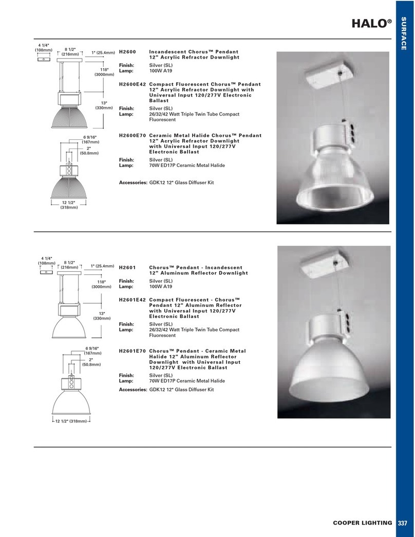 Cooper Lighting HALO H2600 User manual Cooper Lighting HALO H2600 User manual