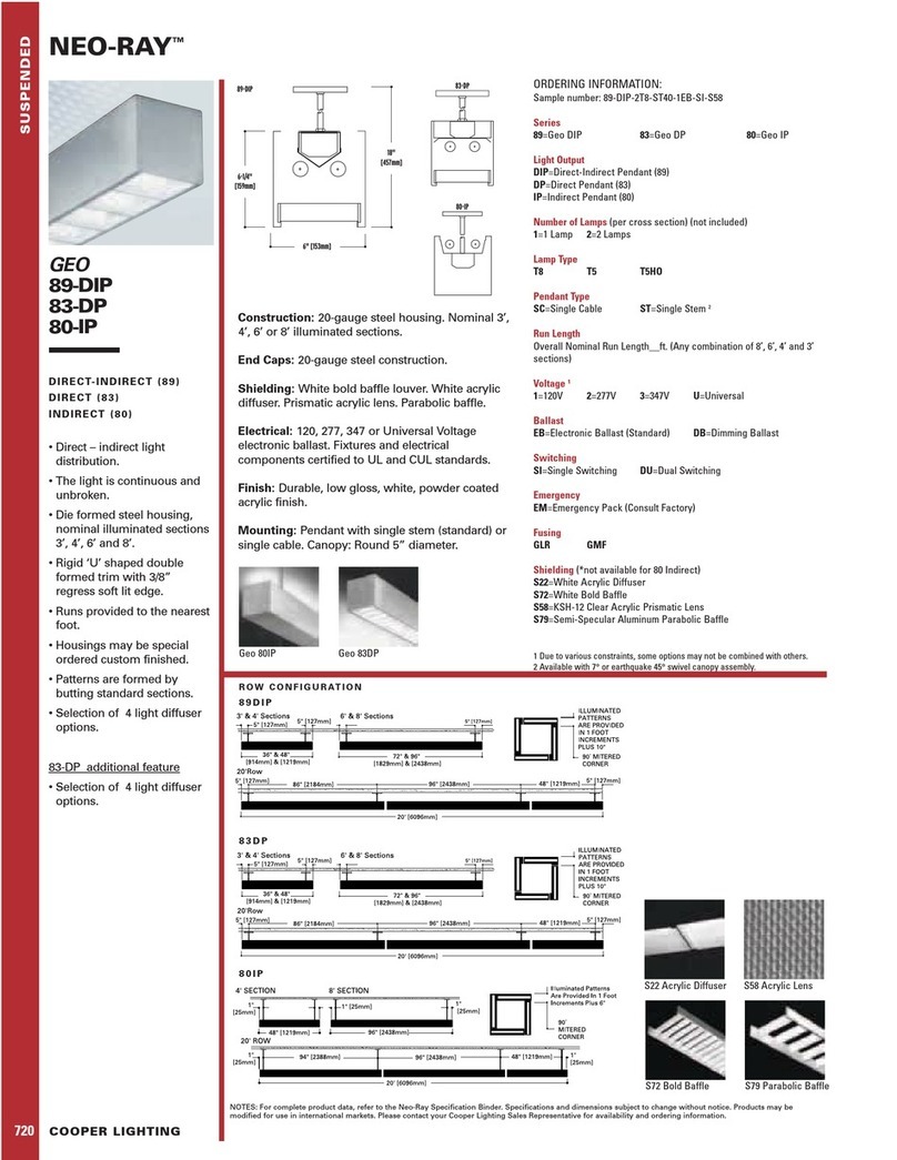 Cooper Lighting GEO 80-IP Specification sheet