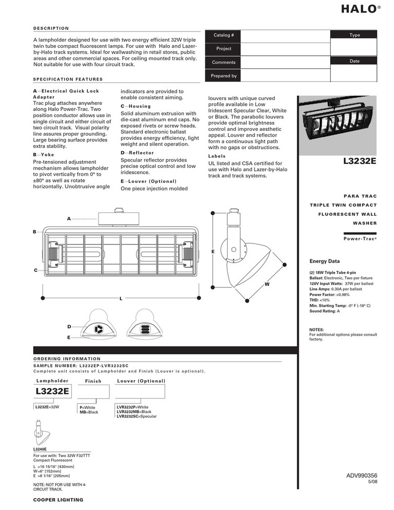 Cooper Lighting Halo L3232E User manual