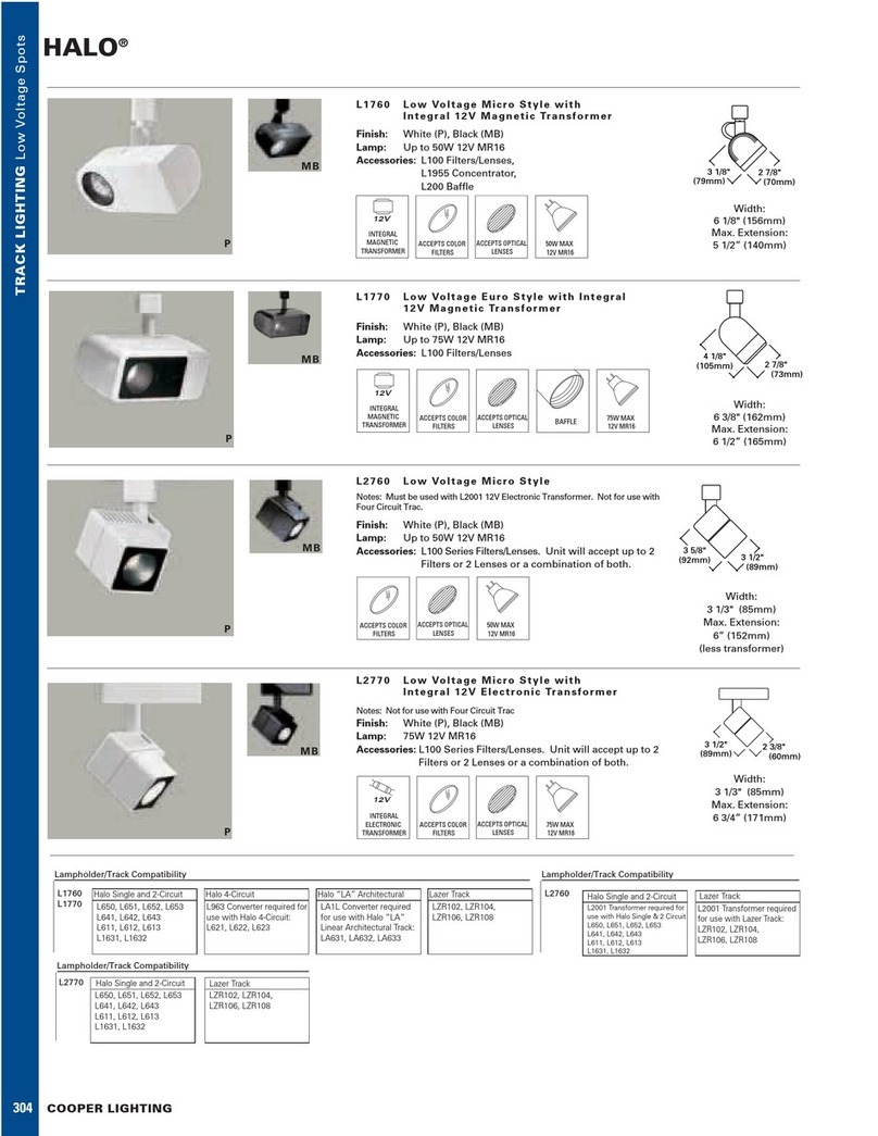 Cooper Lighting Halo L1760 User manual