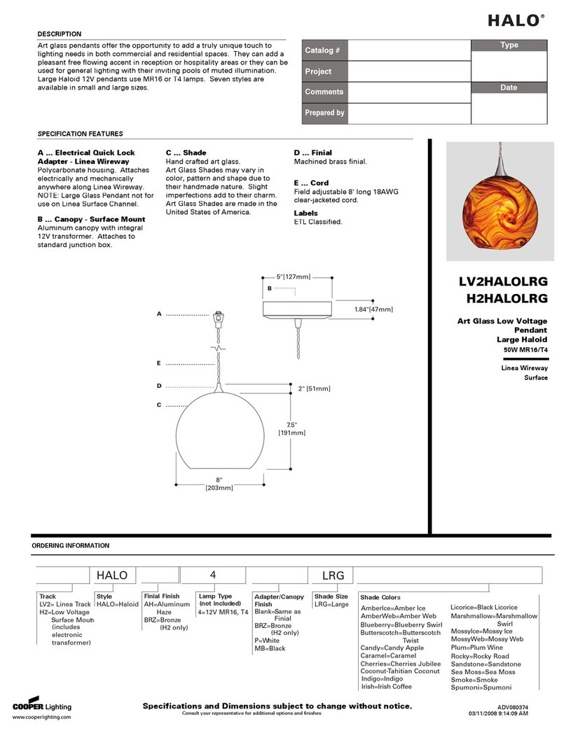 Cooper Lighting Halo H2HALOLRG User manual