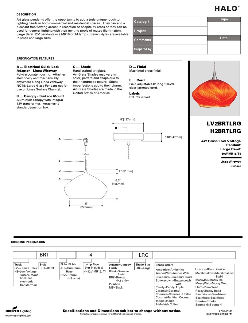 Cooper Lighting Halo H2BRTLRG User manual Cooper Lighting Halo H2BRTLRG User manual