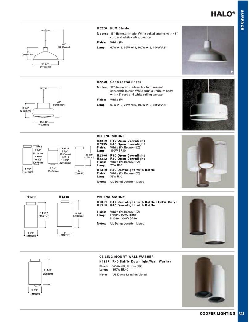 Cooper Lighting HALO H1310 Specification sheet Cooper Lighting HALO H1310 Specification sheet