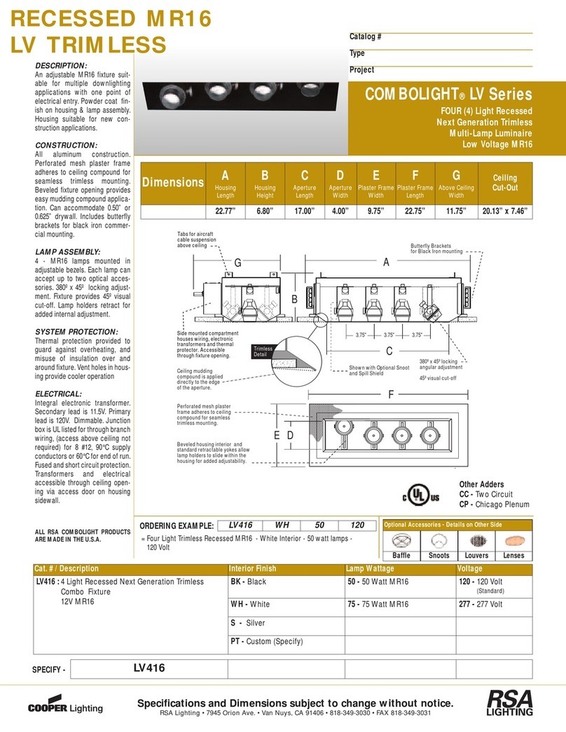 RSA Lighting COMBOLIGHT LV416 User manual
