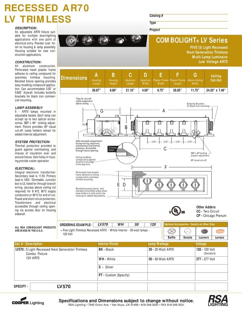 RSA Lighting COMBOLIGHT LV570 User manual