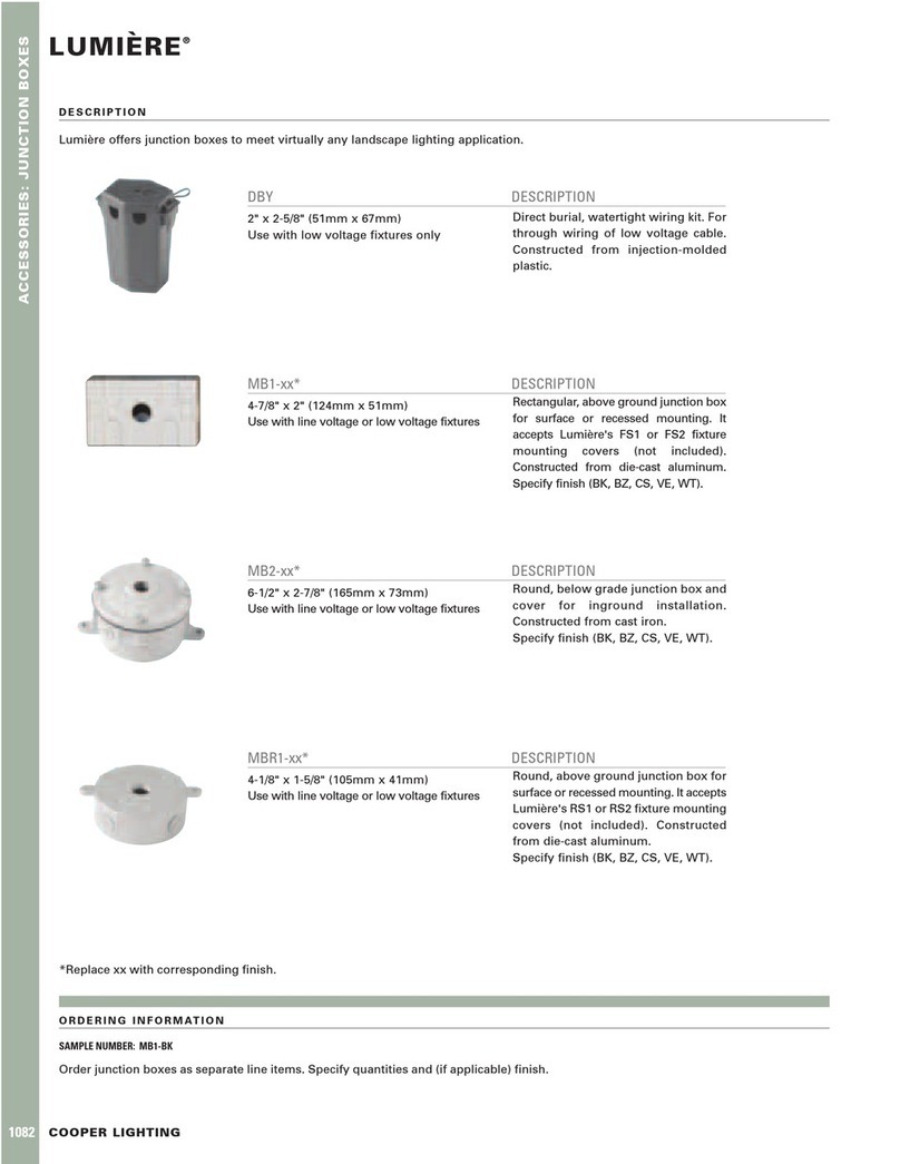 Cooper Lighting LUMIERE DBY User manual Cooper Lighting LUMIERE DBY User manual