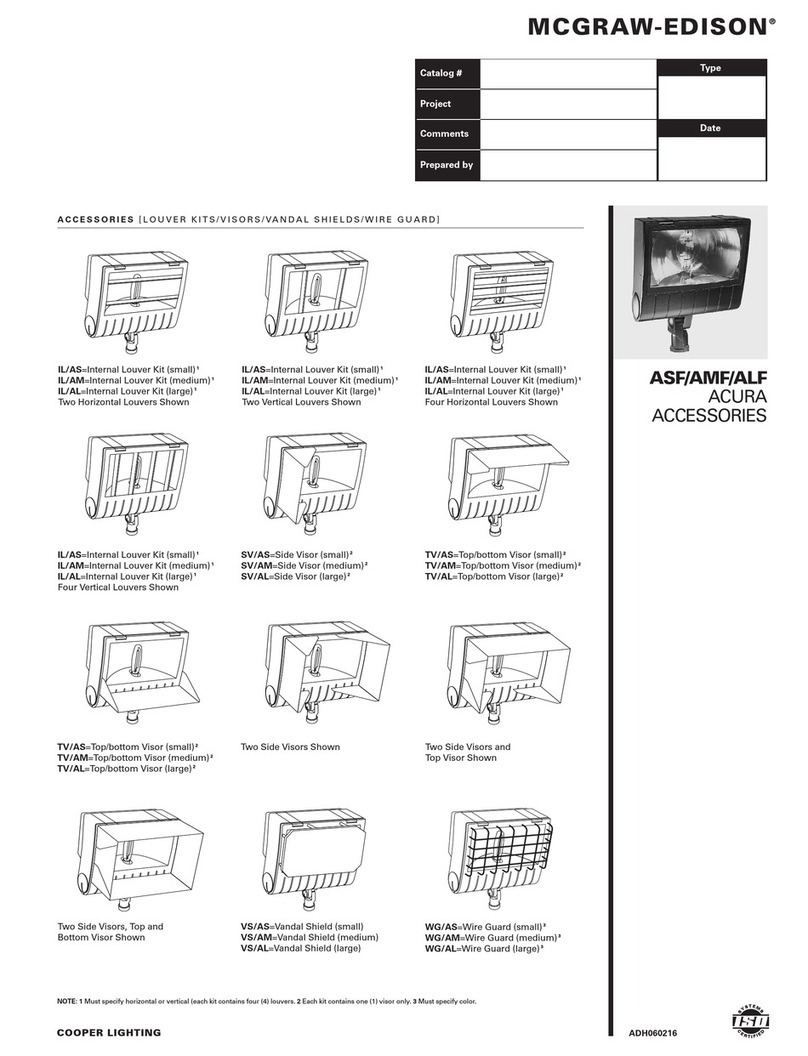 Cooper Lighting MCGRAW-EDISON ALF Specification sheet