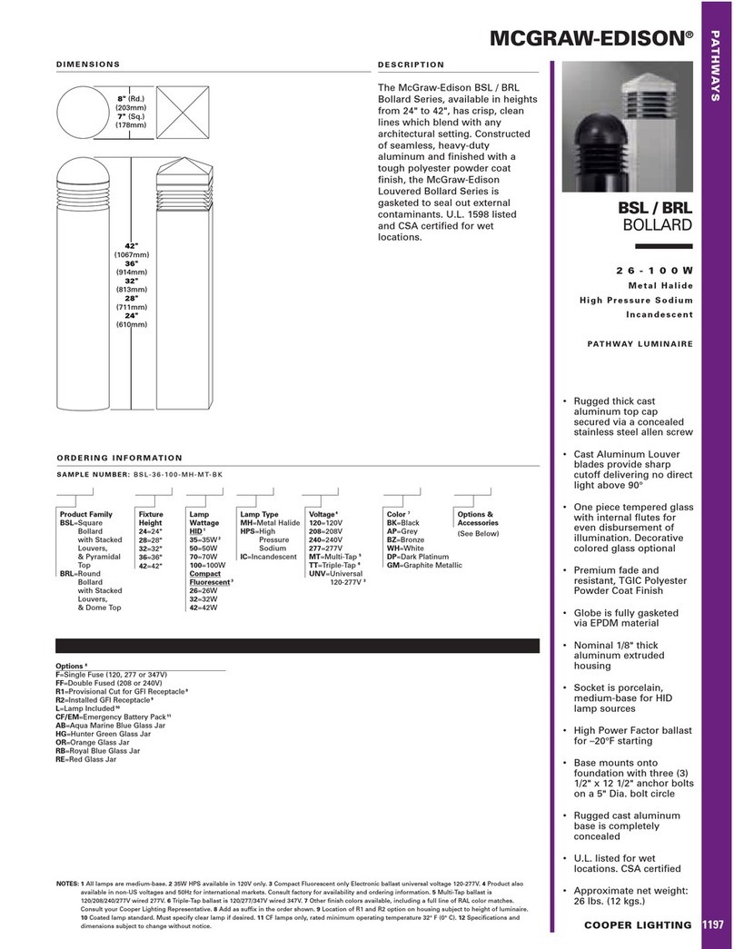 Cooper Lighting MCGRAW-EDISO 1197 User manual