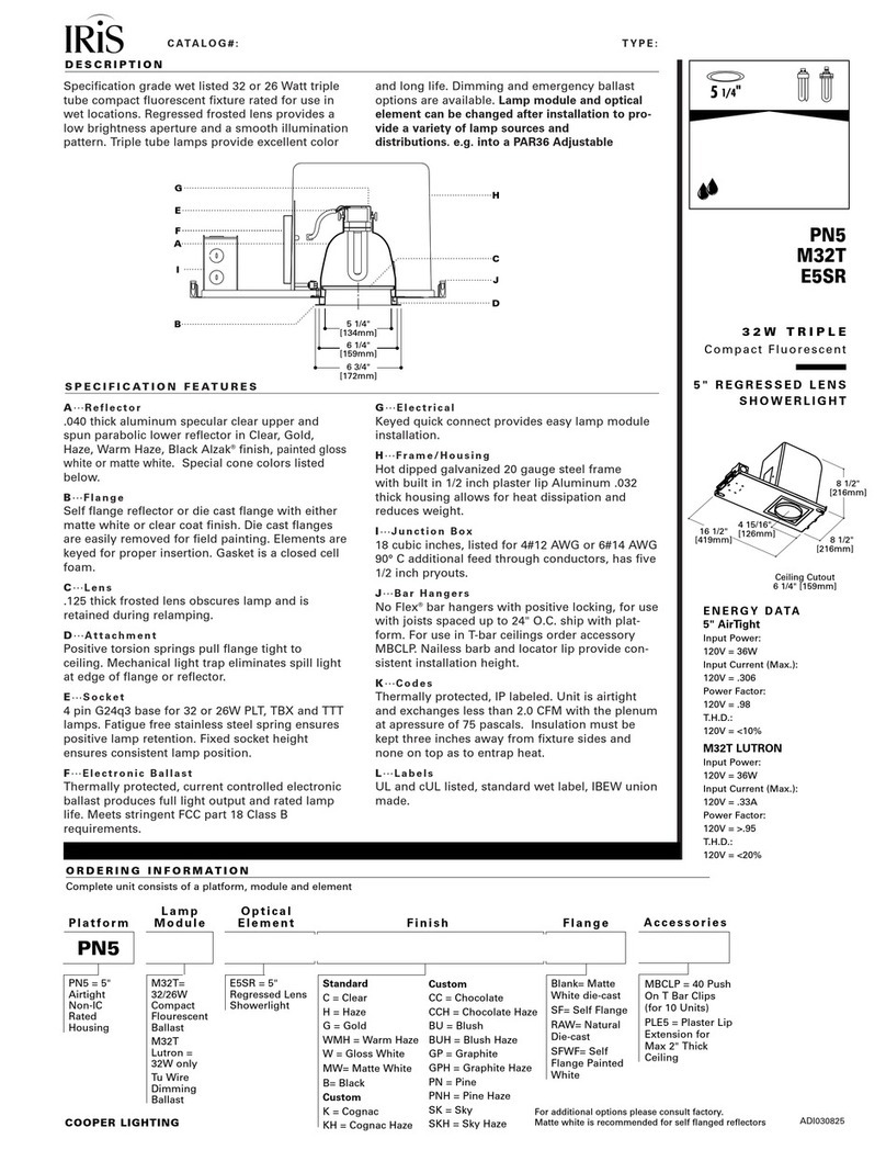Cooper Lighting IRiS M32T Specification sheet