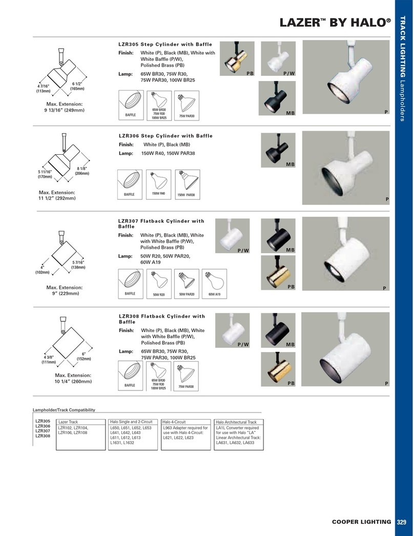 Cooper Lighting Halo Lazer LZR305 Specification sheet