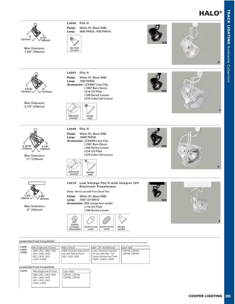 Cooper Lighting L4005 User manual Cooper Lighting L4005 User manual