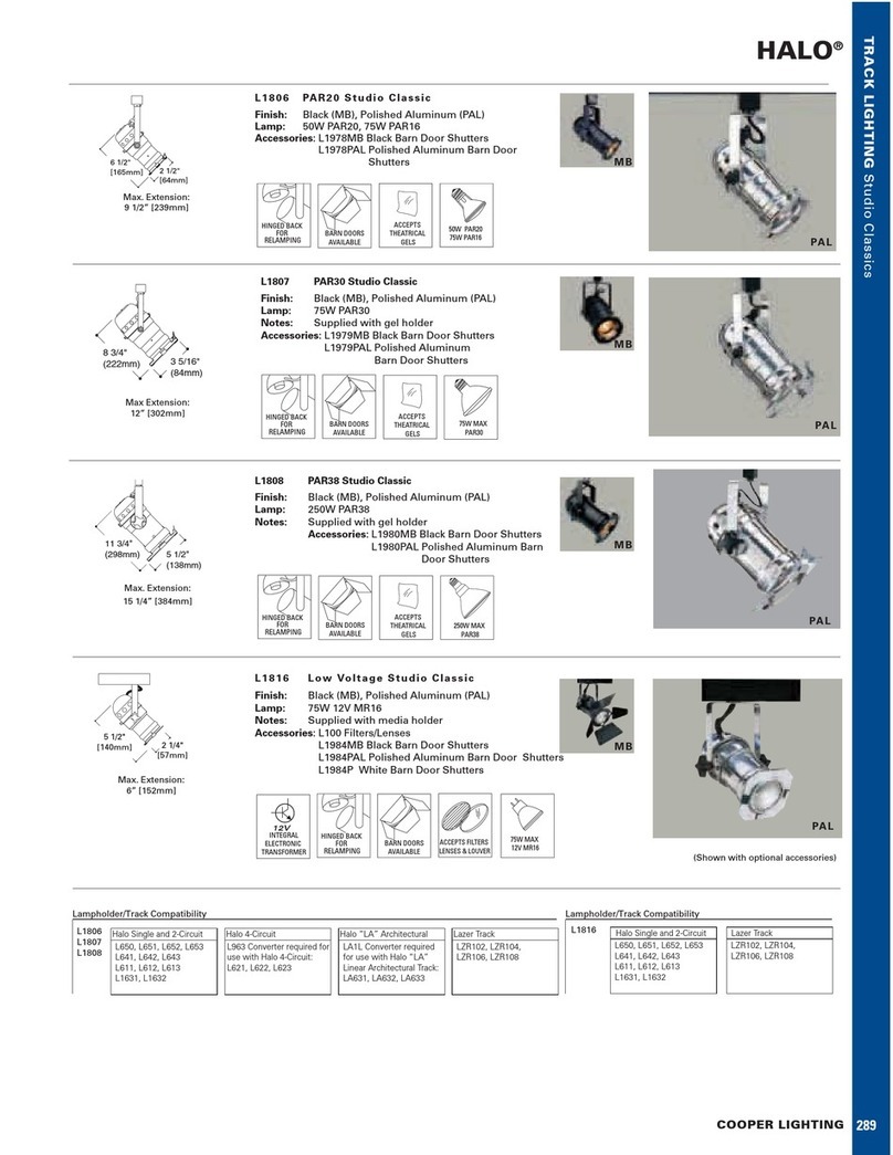 Cooper Lighting HALO L1806 User manual