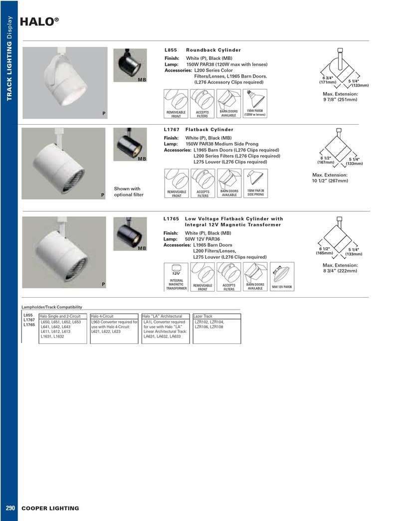 Cooper Lighting HALO L1765 User manual Cooper Lighting HALO L1765 User manual