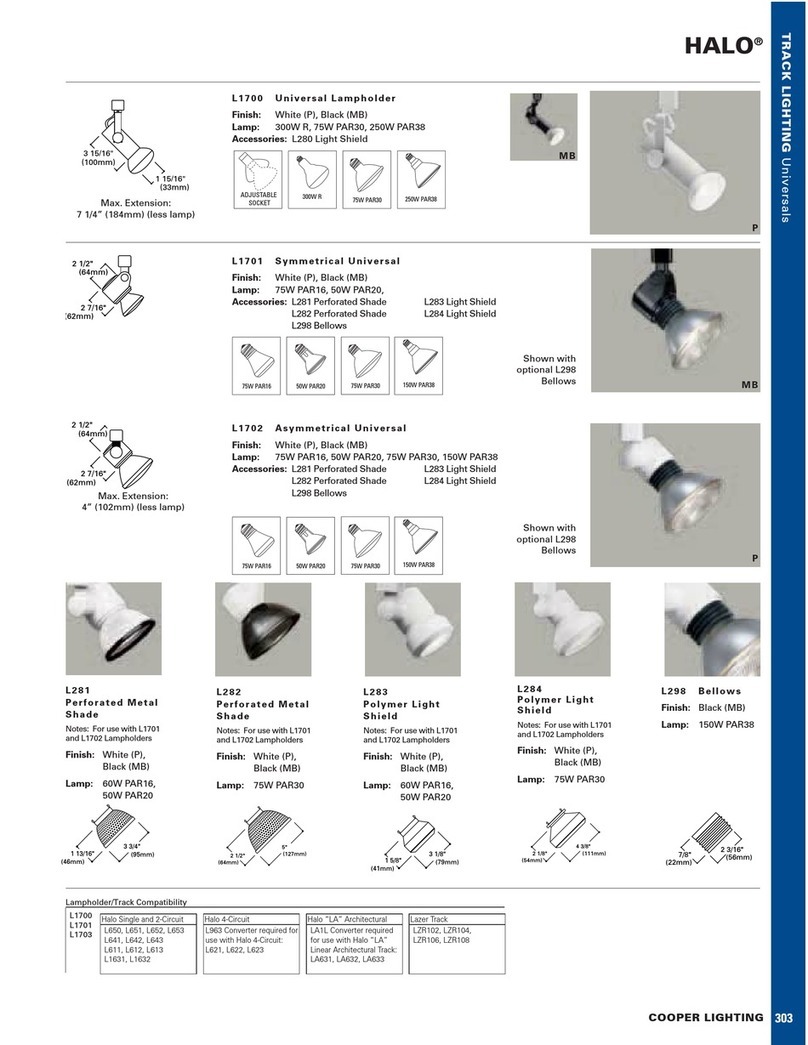 Cooper Lighting HALO L1700 User manual Cooper Lighting HALO L1700 User manual