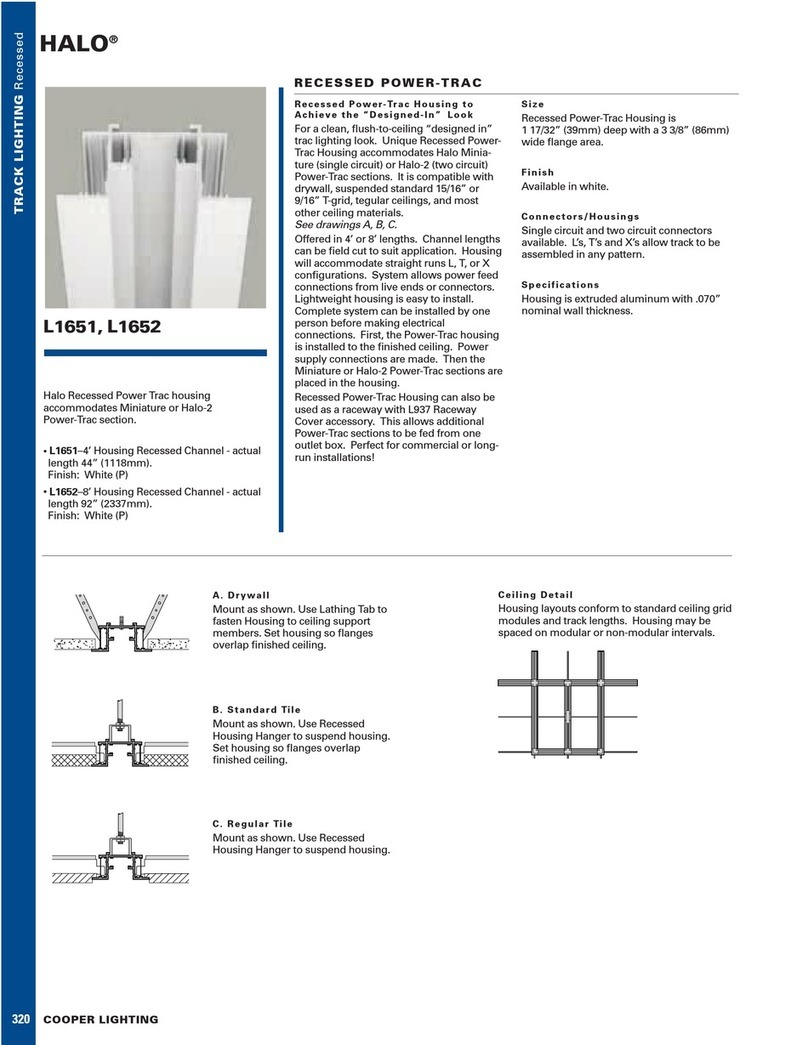 Cooper Lighting HALO L1651 User manual Cooper Lighting HALO L1651 User manual