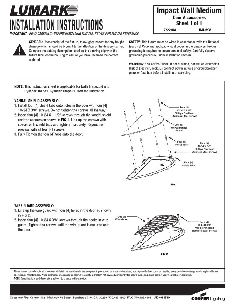 Cooper Lighting LUMARK Impact Wall Medium User manual Cooper Lighting LUMARK Impact Wall Medium User manual