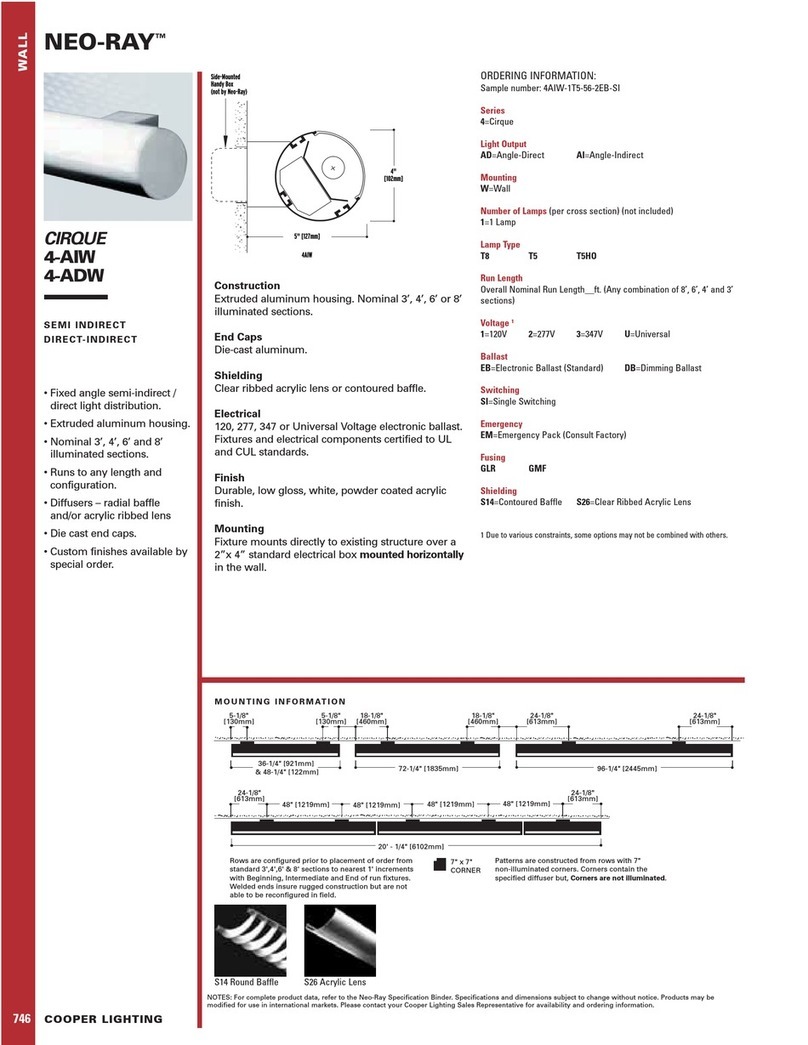 Cooper Lighting Cirque 4-ADW User manual