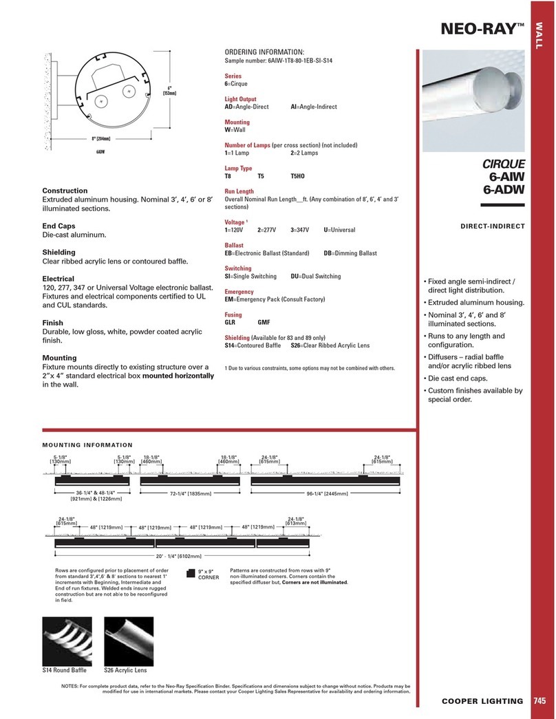 Cooper Lighting Cirque 6-ADW User manual