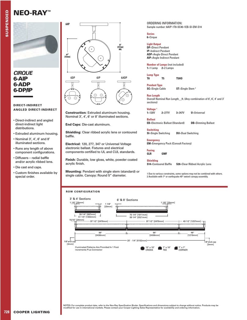 Cooper Lighting Cirque 6-ADP Specification sheet Cooper Lighting Cirque 6-ADP Specification sheet