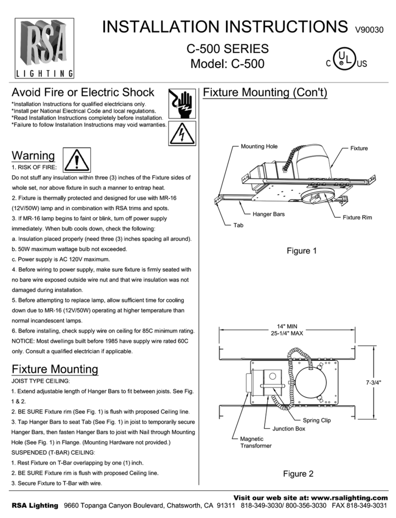 RSA Lighting C500 User manual