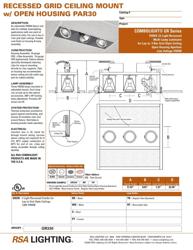 RSA Lighting Combolight GR Series GR330 User manual