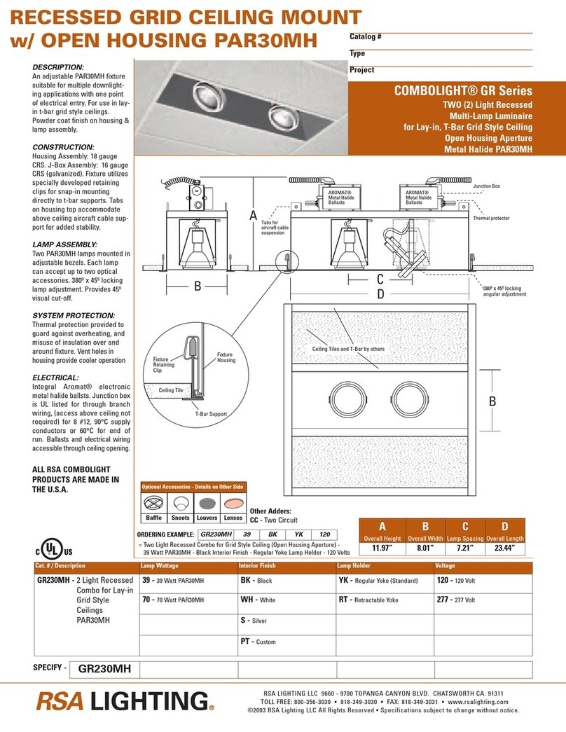 RSA Lighting COMBOLIGHT GR230MH User manual
