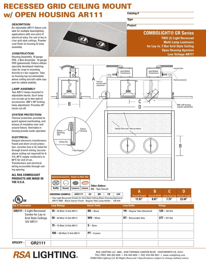 RSA Lighting COMBOLIGHT GR2111 User manual RSA Lighting COMBOLIGHT GR2111 User manual