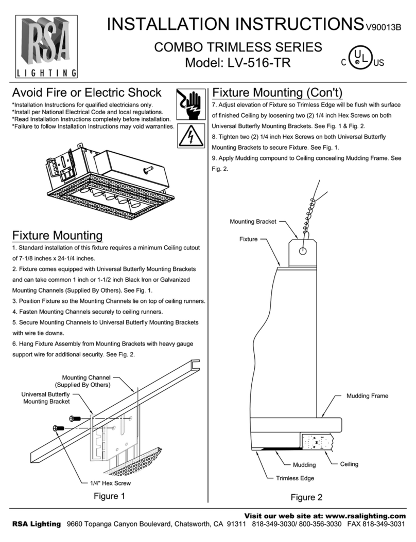 Cooper Lighting Combo Trimless Series LV-516-TR installation instructions