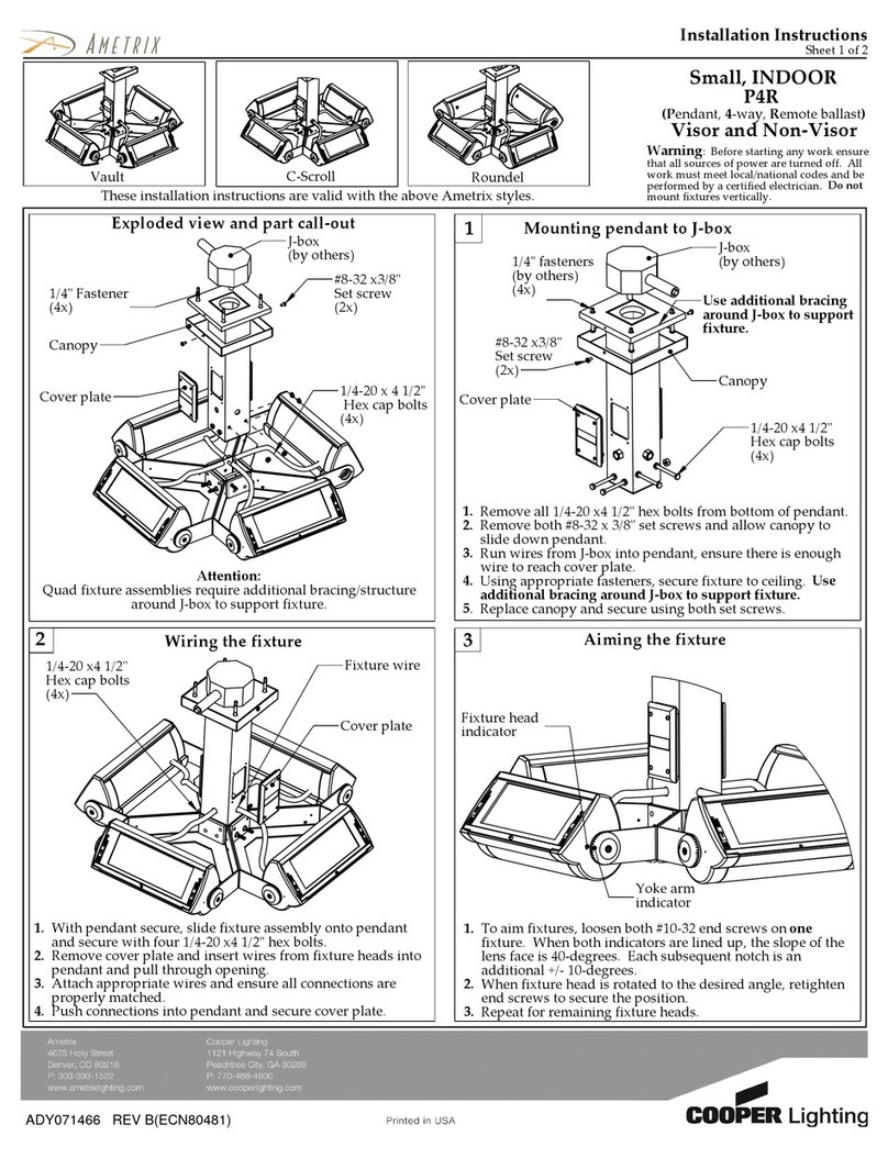 Cooper Lighting AMETRIX C-Scroll P4R User manual
