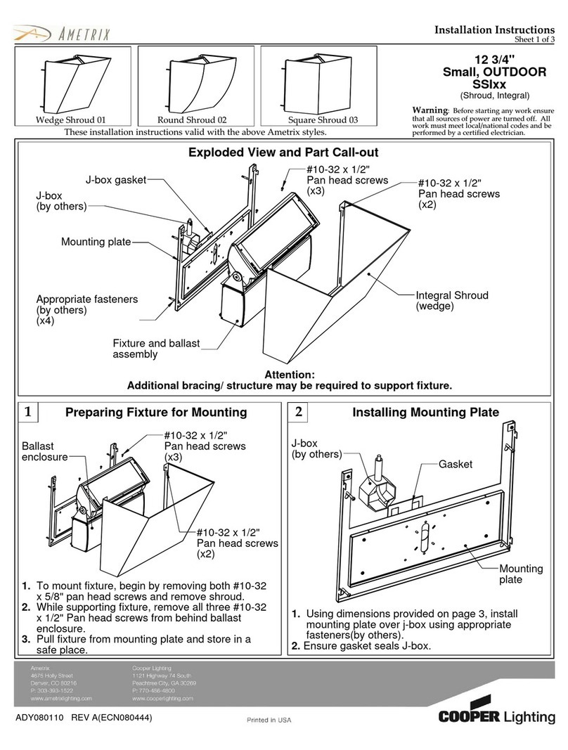 Cooper Lighting AMETRIX SSIxx User manual