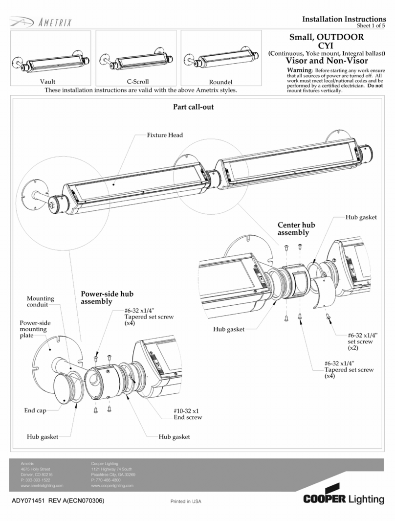 Cooper Lighting Ametrix ADY071451 installation instructions
