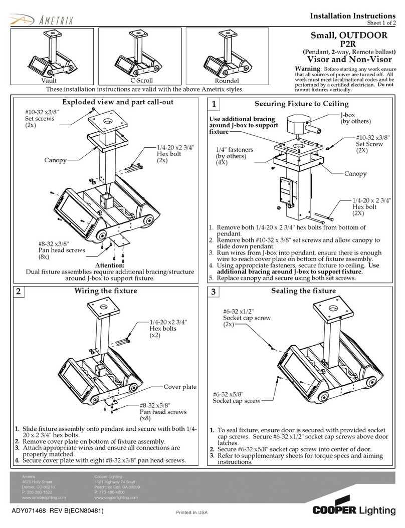 Cooper Lighting AMETRIX ADY071468 User manual