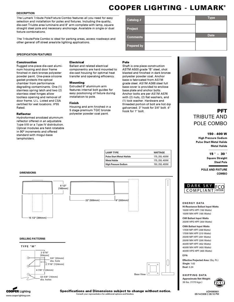 Cooper Lighting ADH080901 User manual