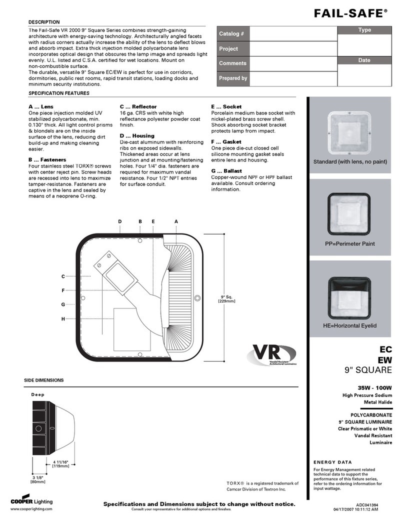 Cooper Lighting EC User manual