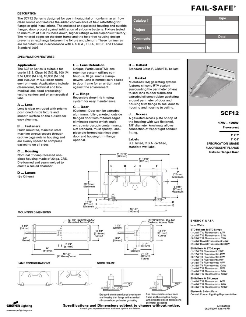 Cooper Lighting FAIL-SAFE SCF12 User manual
