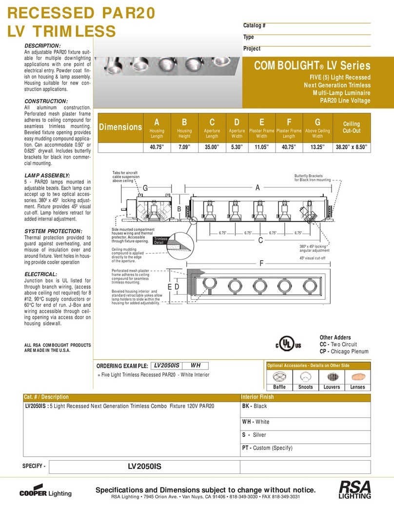 RSA Lighting COMBOLIGHT LV2050IS User manual