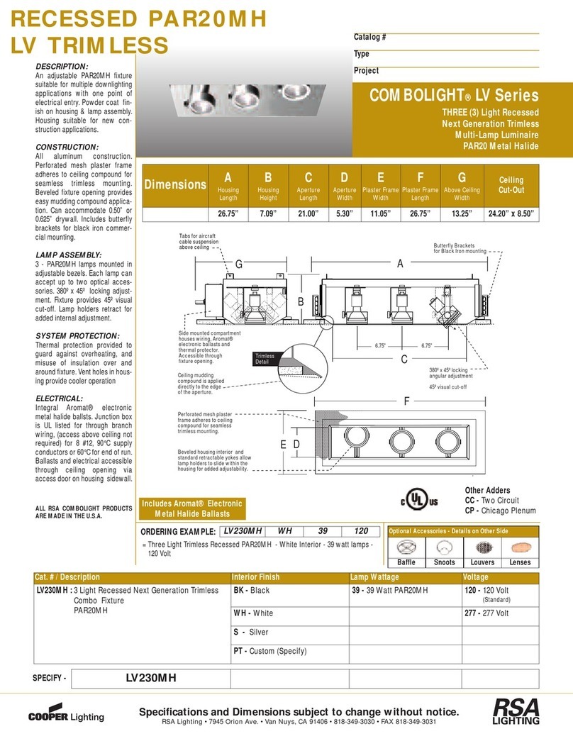 RSA Lighting Combolight LV230MH User manual
