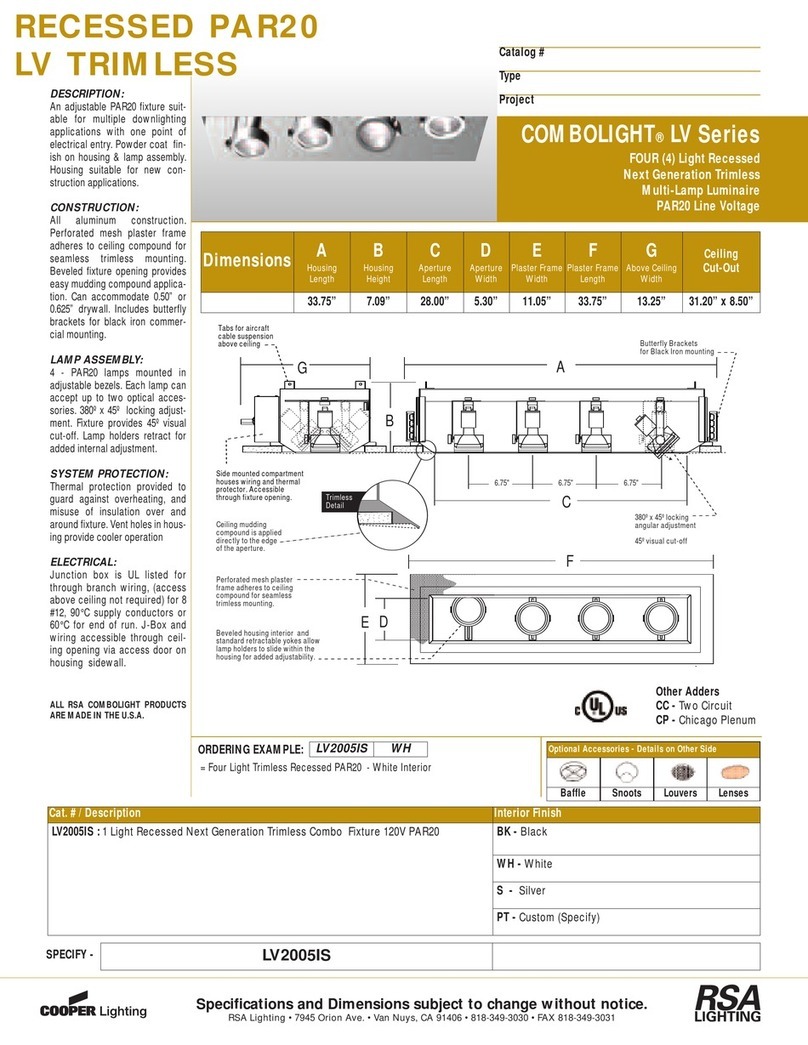 RSA Lighting COMBOLIGHT LV2005IS User manual