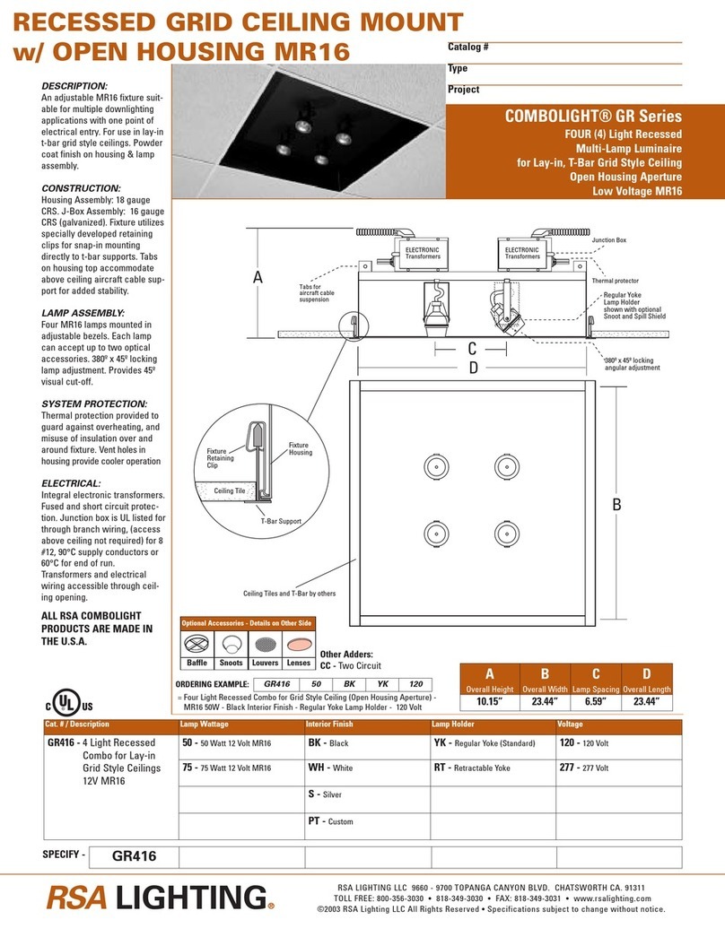 RSA Lighting COMBOLIGHT GR416 User manual