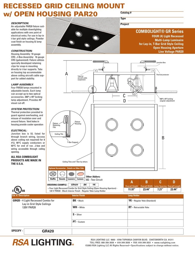 RSA Lighting Combolight GR420 User manual RSA Lighting Combolight GR420 User manual