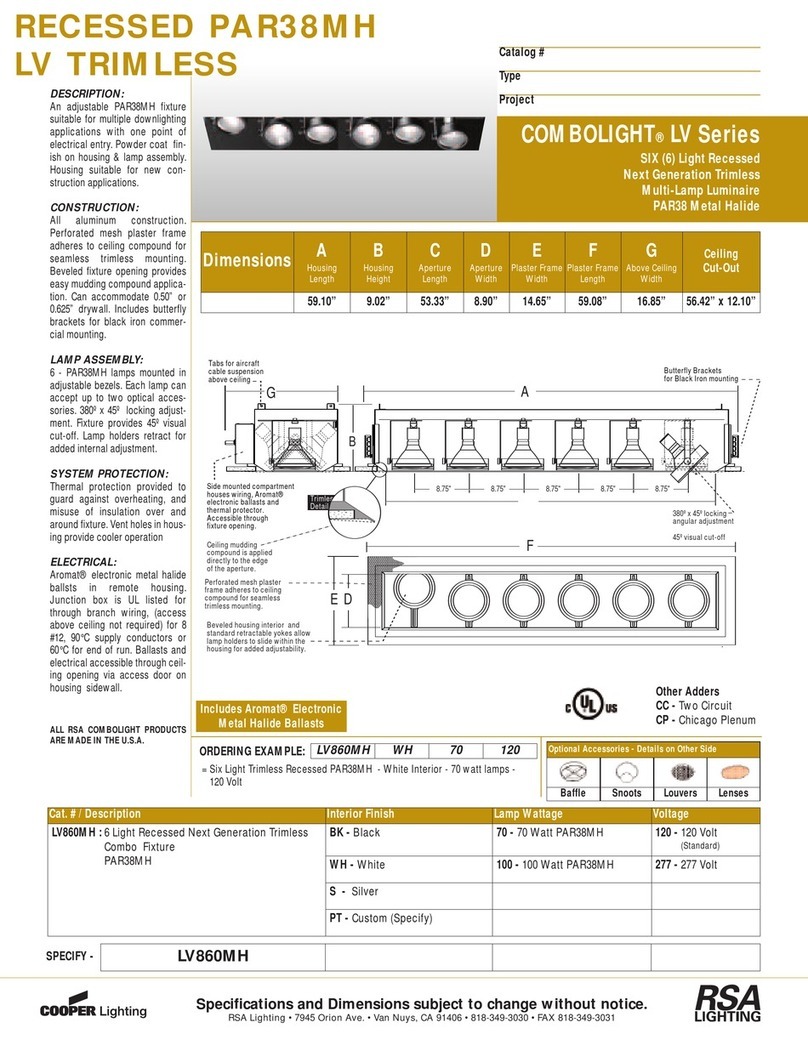 Cooper Lighting Combolight LV860MH User manual