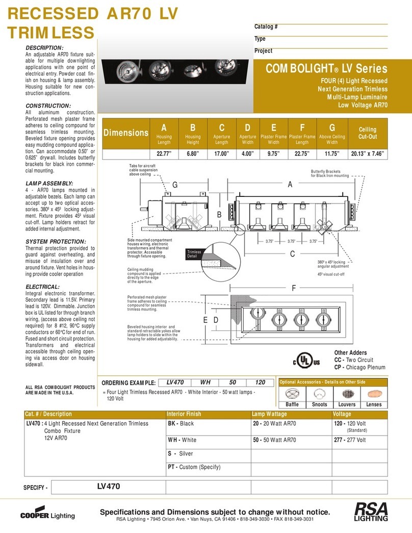Cooper Lighting Combolight LV470 User manual