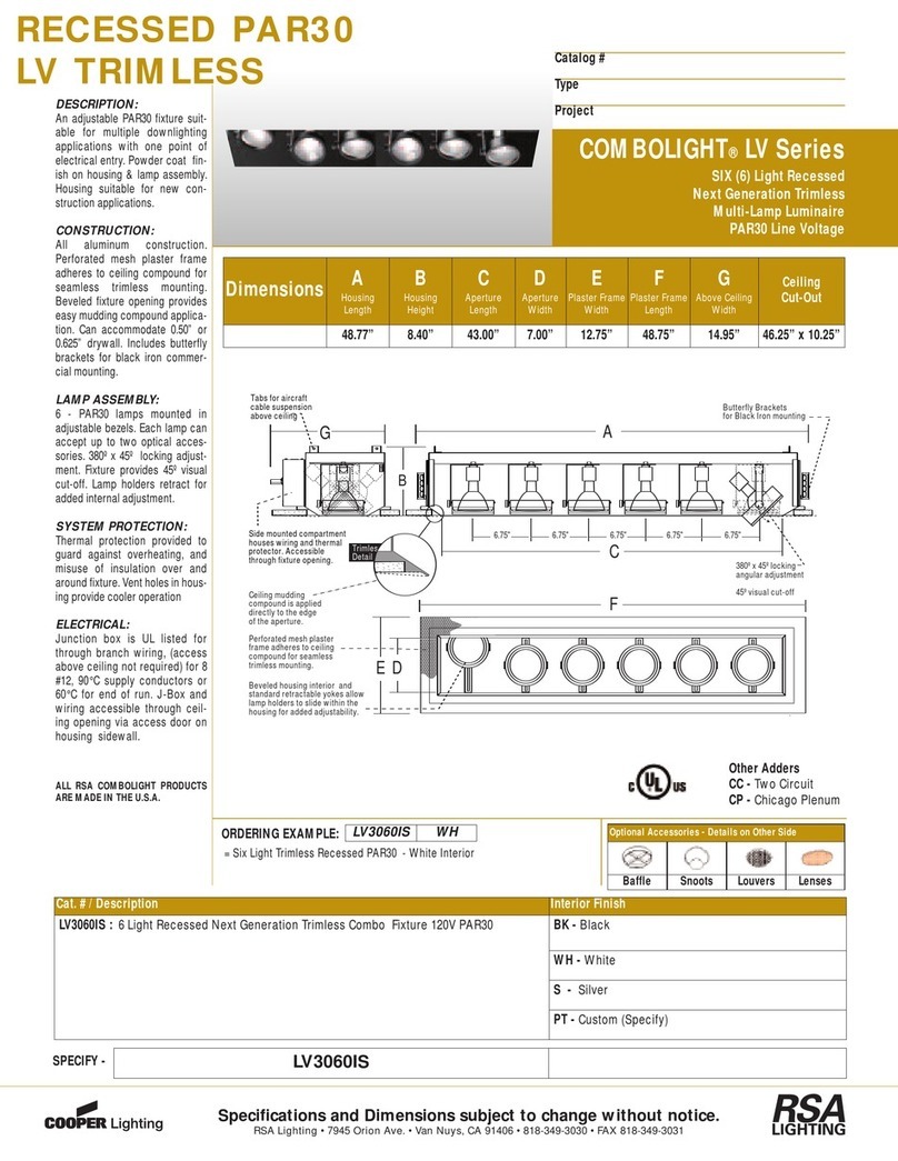 Cooper Lighting COMBOLIGHT LV3060IS User manual