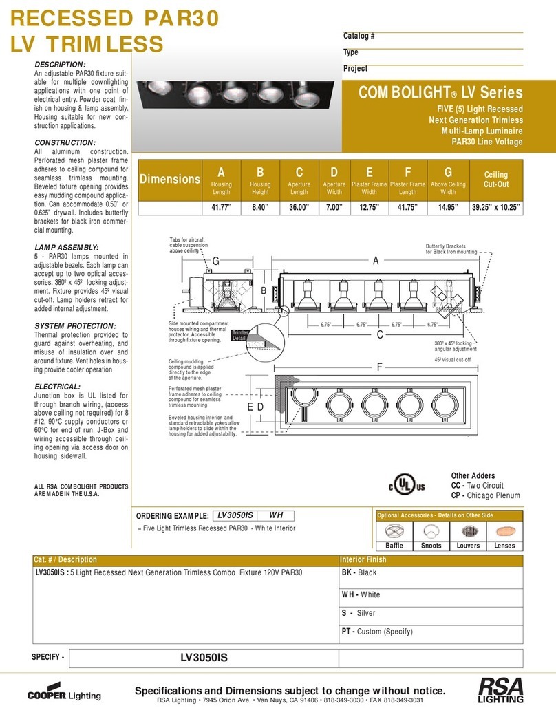 Cooper Lighting Combolight LV3050IS Specification sheet Cooper Lighting Combolight LV3050IS Specification sheet