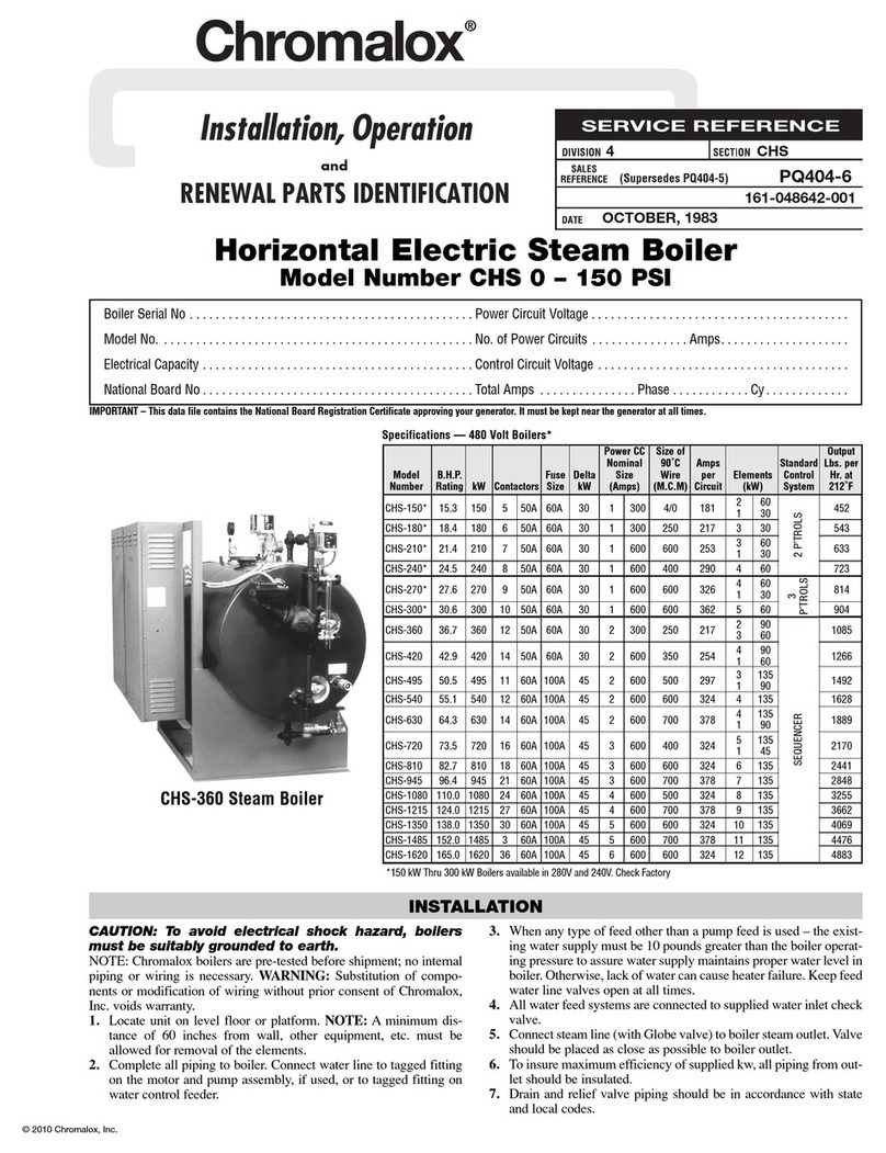 Chromalox PQ404-6 Installation, operation and renewal parts identification