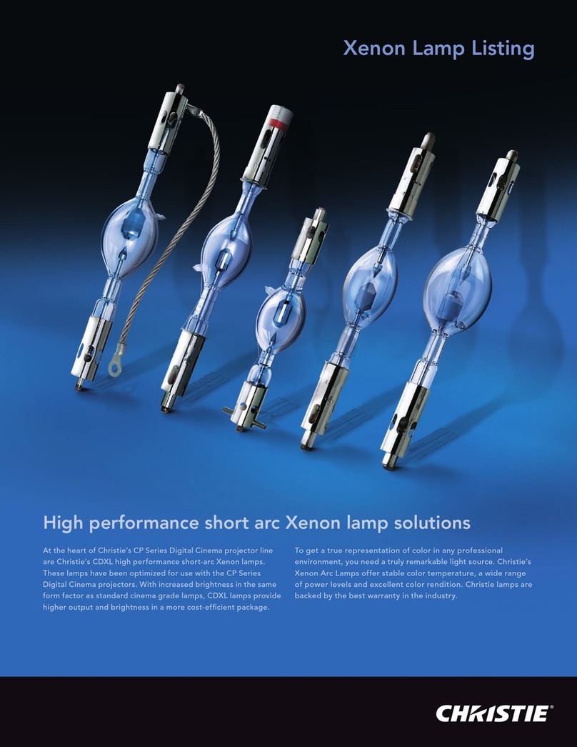 Christie High Performance Xenon Lamp CDXL product manual