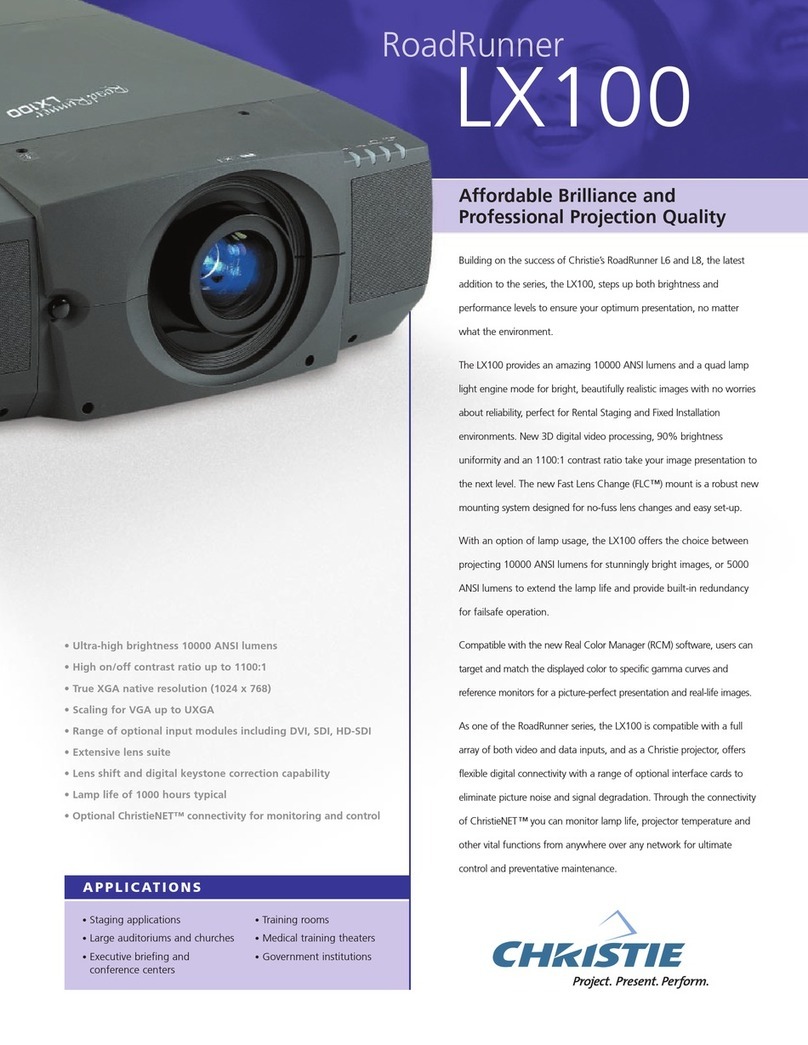 Christie RoadRunner LX100 User manual